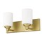 Z-Lite Soledad Vanity, 2-Light, 16.25 In.W x 6 In.L x 7.5 In.H, Brushed Gold/White 485-2V-BG - alternate 4